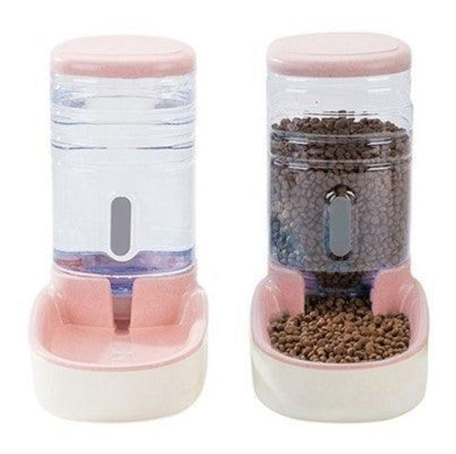 Automatic Pet Feeder And Drinking Fountain Combo