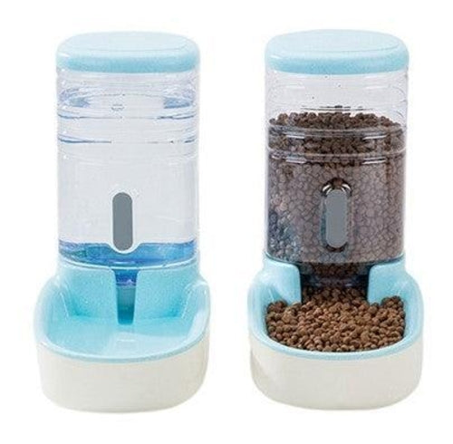 Automatic Pet Feeder And Drinking Fountain Combo