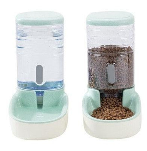 Automatic Pet Feeder And Drinking Fountain Combo